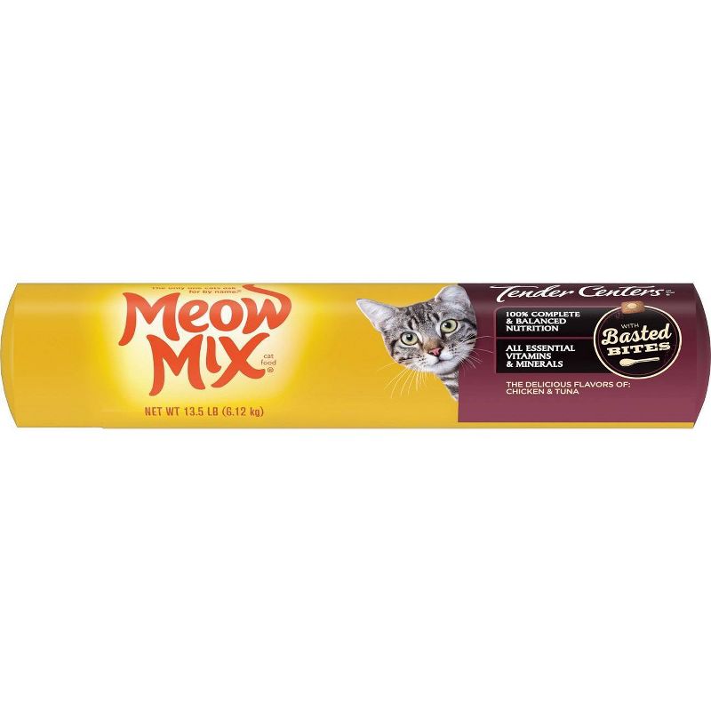 Meow Mix Tender Centers with Flavors of Salmon & Chicken Adult Complete & Balanced Dry Cat Food, 5 of 7