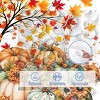 3 Pieces Colorful Oil Painting Pumpkin Pattern Quilt Set for All Seasons Flower Fall Leaves Bedding Set with 2 Pillowcases for Kids Adults - 4 of 4