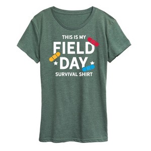 Women's - Instant Message - Field Day Survival Shirt Short Sleeve Graphic T-Shirt - 1 of 4