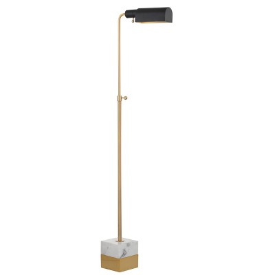 56.5" Iva Adjustable Library Floor Lamp Gold (Includes LED Light Bulb) -JONATHAN Y