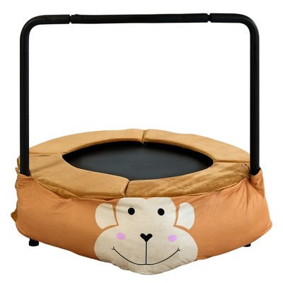 Vynxaria children's trampoline happy expression outdoor and indoor dual-use MONKEY black and yellow foldable iron tube for kids age 3 - 7