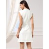 INSPIRE CHIC Women's Tweed 2026 Mock Neck Sleeveless Casual Office A-Line Mini Dresses - 3 of 4