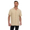 Super Triple Goose Men’s AIRFLOW Active Stretch Camp Collar Shirt – Short Sleeve, Lightweight, Breathable Button-Down Top - 3 of 4