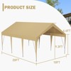 Carport, Heavy Duty Carport, UV Resistant Waterproof Portable Garage for Car, Car Canopy for Car, Storage Shed, Party - 4 of 4