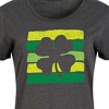 Women's - Instant Message - Negative Space Shamrock Graphic T-shirt Dress - 2 of 4