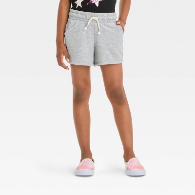 Image of Girls' Knitted Pull-On Shorts - Cat & Jack™ Heather Gray L