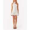 Clotth Women's Ruffle Halter Neck Mini Dress - Mock Neck Open Back Tiered Dress, Y2K Mesh Layered Going Out Dress - 2 of 4