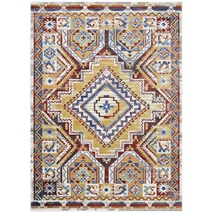 Modway Florita Distressed Southwestern Aztec 4x6 Area Rug - Multi Color,  100% Soft cross-woven polyester ,  Tight Low Pile Weave - 1 of 4