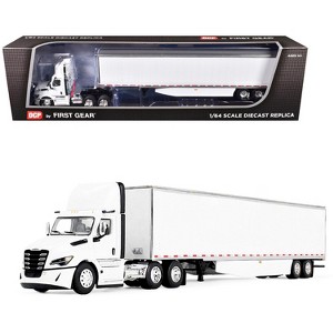 ミニカー First Gear Tractor Trailer 1:64 Diecast Freightliner Fifth Generation Cascadia Raised Roof Sleeper & 53