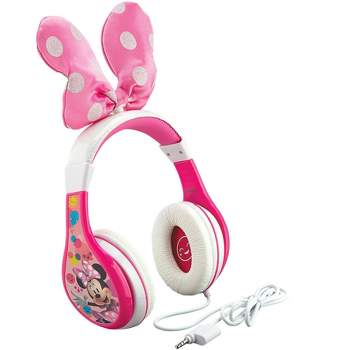 eKids Minnie Mouse Wired Headphones, Over Ear Headphones for School, Home, or Travel  - Pink (MM-140.EXV1)