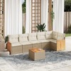 vidaXL Garden Sofa Set Beige, Cream white - 2 of 4