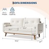 65" Sofa Couch, Mid Century Modern Loveseat Couch with Wood Legs & Trim for Living Room, Bedroom, Office - 3 of 4