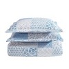 Laura Ashley Colleens Coastal Patchwork Quilt Set Blue - image 4 of 4