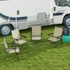 PAGED Folding Tanning Chairs Portable Lounge Chair Outdoor with Soft Cotton-Padded Seat for Camping, Beach - 3 of 4