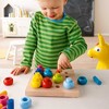HABA Rainbow Whirls Wooden Sorting & Stacking Rings Shape Sorter, Educational Toys for 2 Year Old & Up, Color Sorting Fine Motor Toys, Made in Germany - 3 of 4