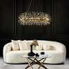 ALOADECOR Crystal Firework Chandelier Round Pendant Ceiling Lighting For Dining Room - 2 of 4