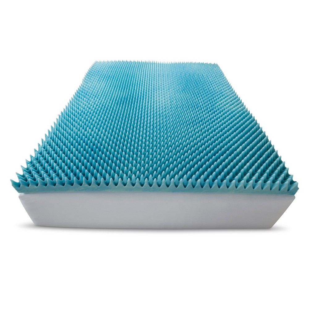 ComforPedic Loft from Beautyrest 3" Gel Textured Memory Foam Topper - White (Queen): Cooling Gel Foam, Pressure Relief