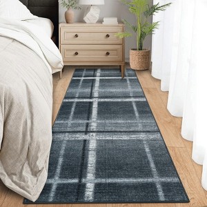 Washable Area Rug, Modern Geometric Area Rugs for Living Room Bedroom, Non-Slip Low Pile Indoor Soft Carpet - 1 of 4