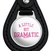 Mean Girls A Little Bit Dramatic Black Leather Keychain - 3 of 4