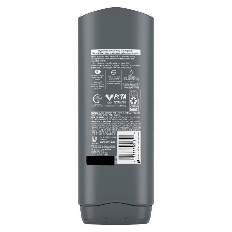 Dove Men+Care Clean Comfort Micro Moisture Mild Formula Body Wash - 18 fl oz, 4 of 13