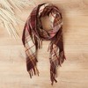 Design Imports Sienna Plaid Scarf - Wine - 2 of 4