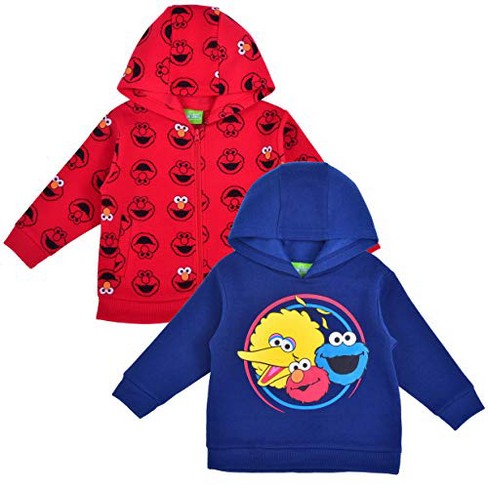 Sesame Street Boy s 2 piece Zip Up Hoodie And Hooded Sweatshirt