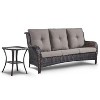 POCASSY 75" Wide Outdoor Patio Sofa with Cushions and Side Table - 2 of 4