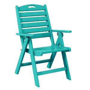 WestinTrends Malibu HDPE Adjustable Highback Folding Patio Dining Chair - 1 of 4