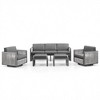 Belord 5 Pieces Outdoor Furniture Patio Set, All Weather Patio Furniture Set with Sofa, Swivel Chair, and Ottoman for Porch Balcony Pool - 4 of 4
