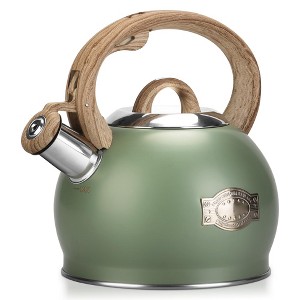 Itopfox Stovetop Whistling Tea Kettle, 2.1 Quart Stainless Steel Teapot with Heat-Resistant Handle, Compatible with All Stoves - 1 of 4
