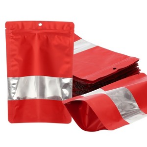 Unique Bargains Matte Metallic Aluminum Foil Zip Closure Food Storage Containers 60 Pcs - 1 of 4