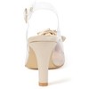 BLISSFUL STEP Women's Pointed Toe Flower Stiletto Heels Slide Mules Sandals - 3 of 4