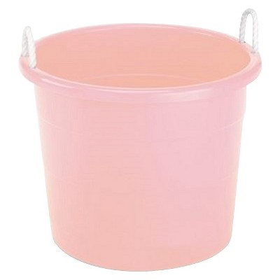 pink plastic tub