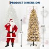 GustoWave Pencil Christmas Tree,Artificial Pre-Lit Christmas Tree, Xmas Tree with Metal Stand, Artificial Tree for Home Party Holiday Decoration - 3 of 4