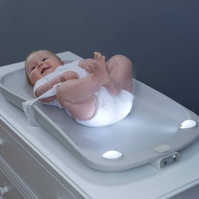Gray Motion Sensing Light-Up Waterproof Changing Pad