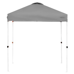 6x6 FT Pop Up Canopy Tent Camping Sun Shelter with Roller Bag Blue/Gray/White/Pink - 1 of 4
