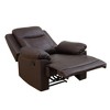 MAYEERTY Recliner Chair, Breathable Semi-PU Leather Reclining Chair with Adjustable Backrest for Living Room, Brown - 4 of 4