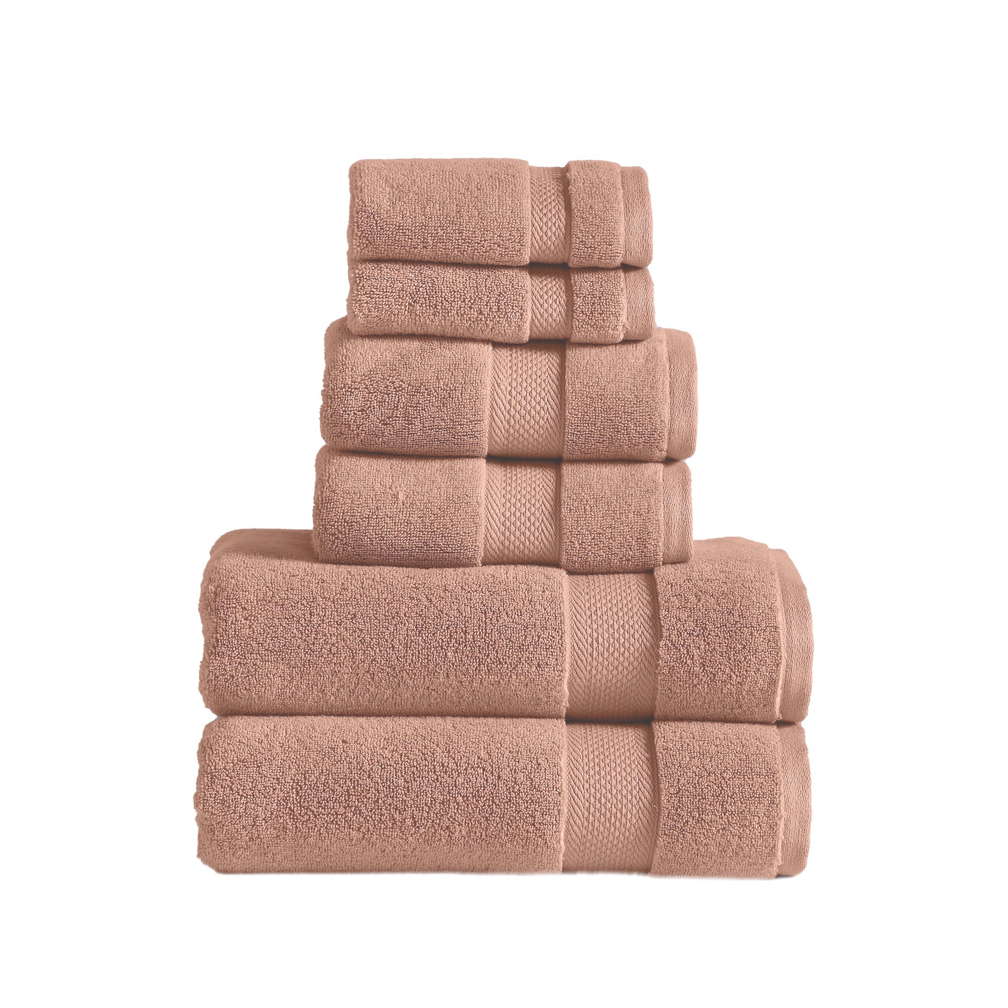 Modern Threads Luxury Cotton 6-pc Quick Dry Towel Set, Clay