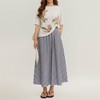 Anna-Kaci Women's Gingham Pattern Maxi Skirt with Full Gathered Silhouette and Soft Flowing Fabric Design - 2 of 4
