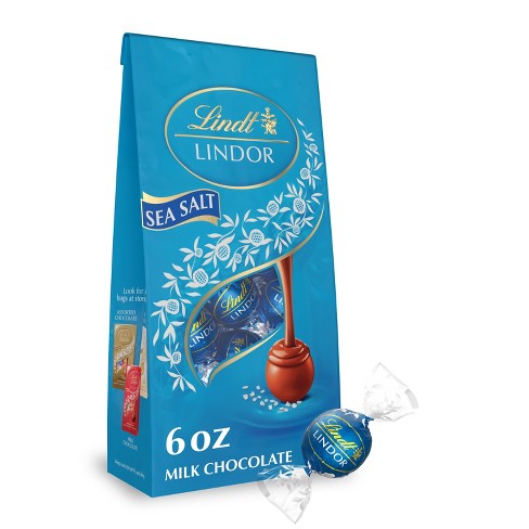 Lindt Lindor Milk Assorted Chocolate Candy Truffles, 15.2 oz. Bag 