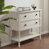 Gulches 2-Drawer Accent Chest with Lower Shelf, Solid Wood Frame & Turned Legs, Traditional Design - 3 of 4