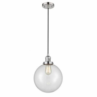 Beacon - 1 Light Cord Hung Mini Pendant In Industrial Style-13 Inches Tall and 10 Inches Wide