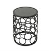 15.75in Outdoor Elegant Side Table, Patio Round Hollow End Table, Lightweight Metal Frame Stool, Lace Cut Accent Table Nightstand - 4 of 4