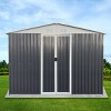 Weatherproof 10x8FT Galvanized Steel Garden Shed with Lockable Door, Windows & Ventilation, Low Maintenance -Coolbibila - 2 of 4