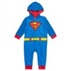 DC Comics Justice League The Flash Superman Batman Zip Up Pajama Coverall Big Kid - 3 of 4