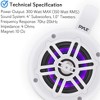 Pyle 4” Waterproof Rated LED Wakeboard Tower Speakers (PLMRLEWB46W) - Blue, 2-Pack - 4 of 4