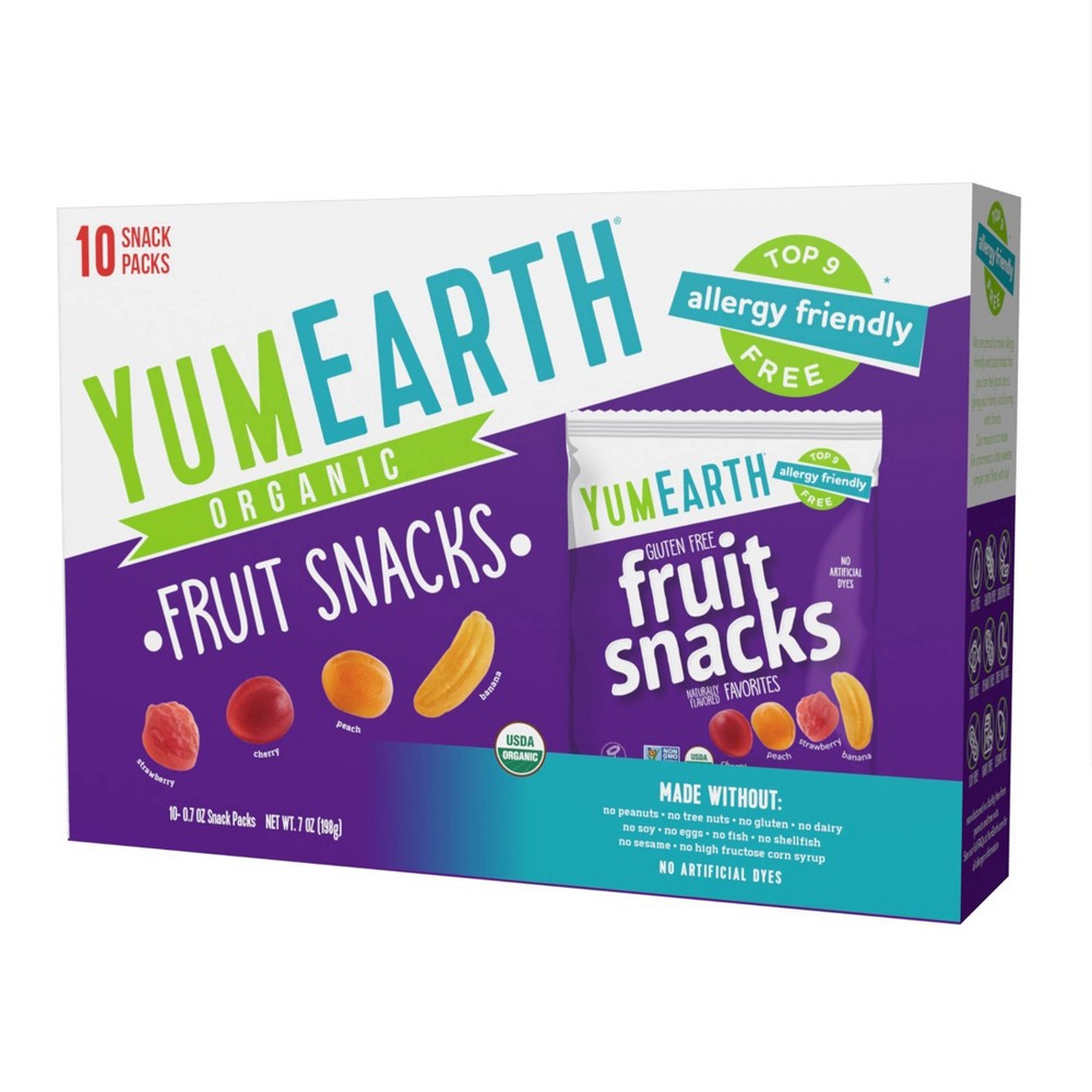 Yum Earth Fruit Snacks Box - 7oz/10ct