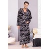 ADR Men's Robe, Plush Fleece Hooded Bathrobe Man, Long Warm Cozy Bath Robe Man - 3 of 4