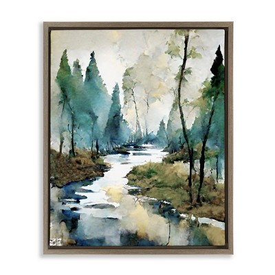 Stupell Industries Watercolor Creek Landscape, 17" x 21"