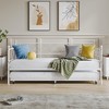 Twin Size Daybed Frame Heavy Duty Metal Slats Mattress Foundation Platform Sofa Bed with Headboard for Bedroom - 3 of 4